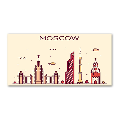 Schilderij op glas Moskouse gebouwen