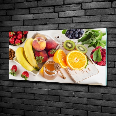 Glazen schilderij Fruit en honing