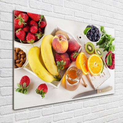Glazen schilderij Fruit en honing