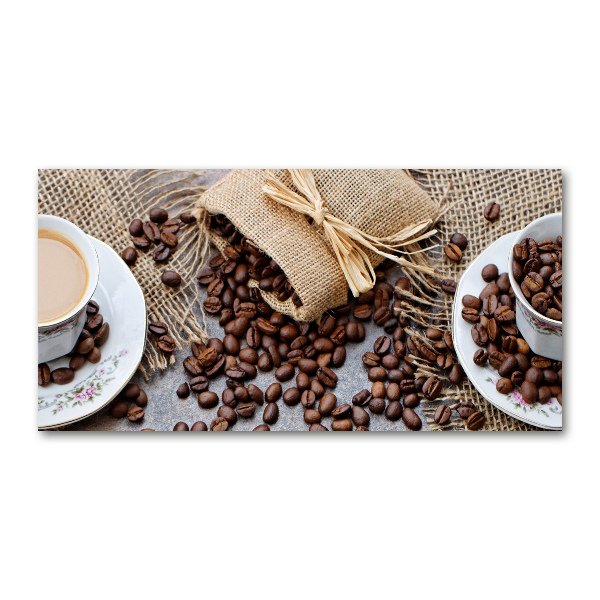 Foto schilderij op glas Koffie met melk