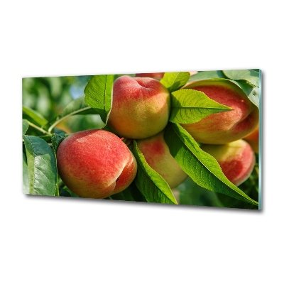 Schilderij glas Perziken