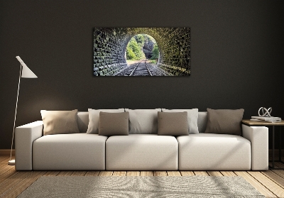 Schilderij glas Spoorwegtunnel