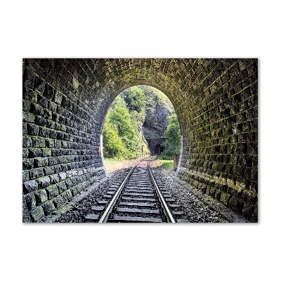 Schilderij glas Spoorwegtunnel