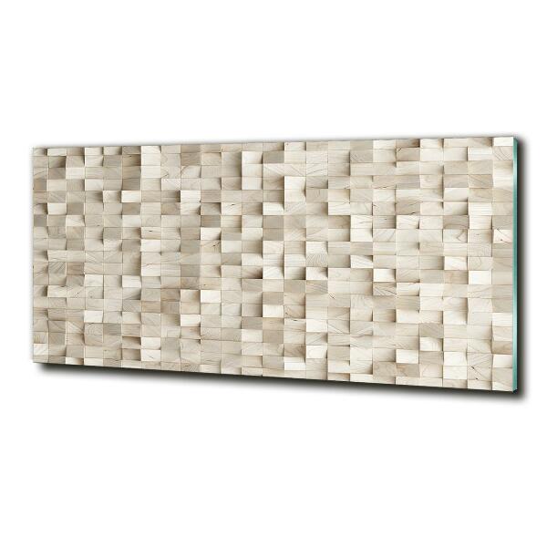 Foto schilderij op glas Houten kubussen