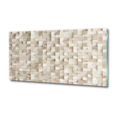 Foto schilderij op glas Houten kubussen