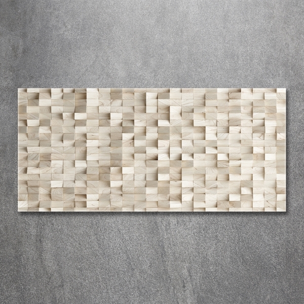 Foto schilderij op glas Houten kubussen