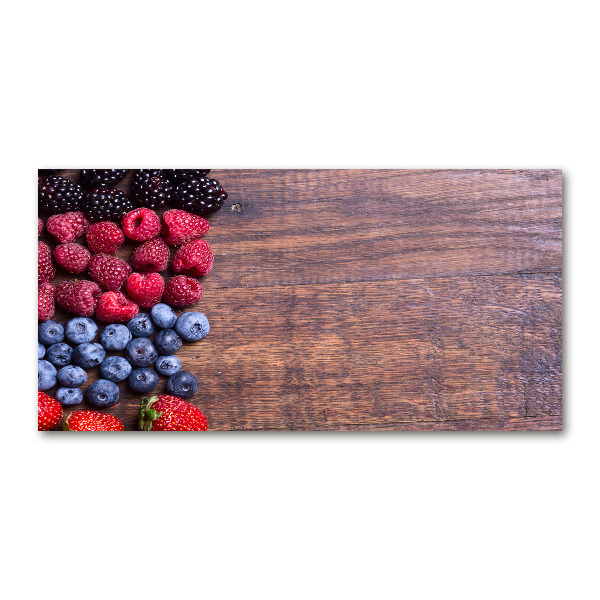 Schilderij glas Bosvruchten