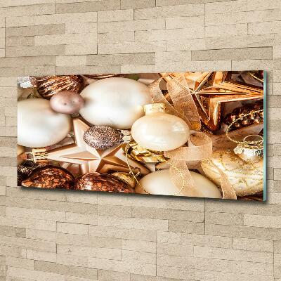 Foto schilderij op glas Kerstballen