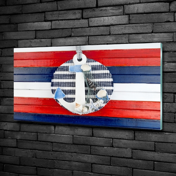 Schilderij op glas Anker