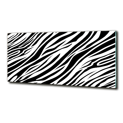 Schilderij glas Zebra-achtergrond