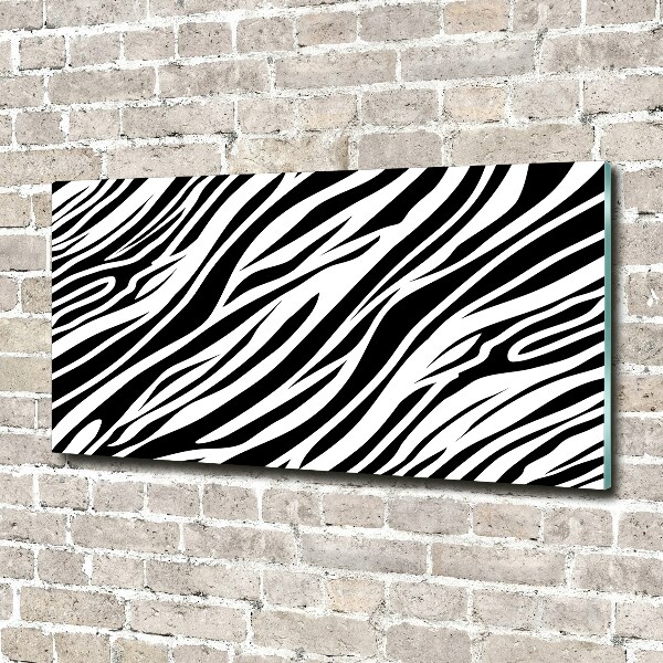 Schilderij glas Zebra-achtergrond