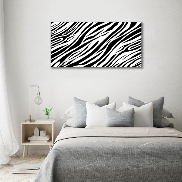 Schilderij glas Zebra-achtergrond