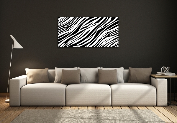 Schilderij glas Zebra-achtergrond