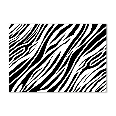 Schilderij glas Zebra-achtergrond