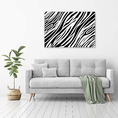 Schilderij glas Zebra-achtergrond