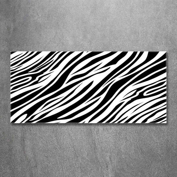 Schilderij glas Zebra-achtergrond