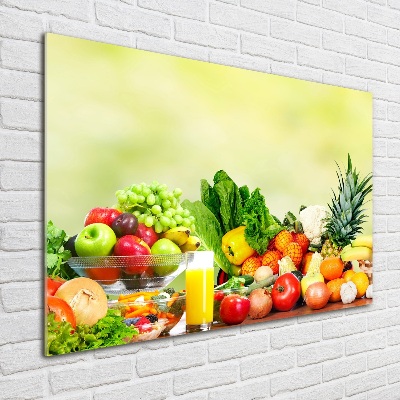 Foto schilderij op glas Groenten en fruit
