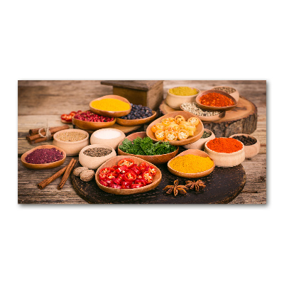 Schilderij op glas Specerijen en kruiden