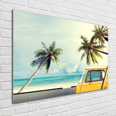 Schilderij op glas Van strand