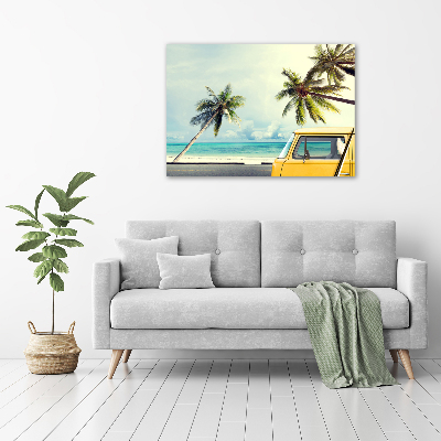 Schilderij op glas Van strand