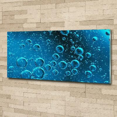 Schilderij glas Bellen onder water