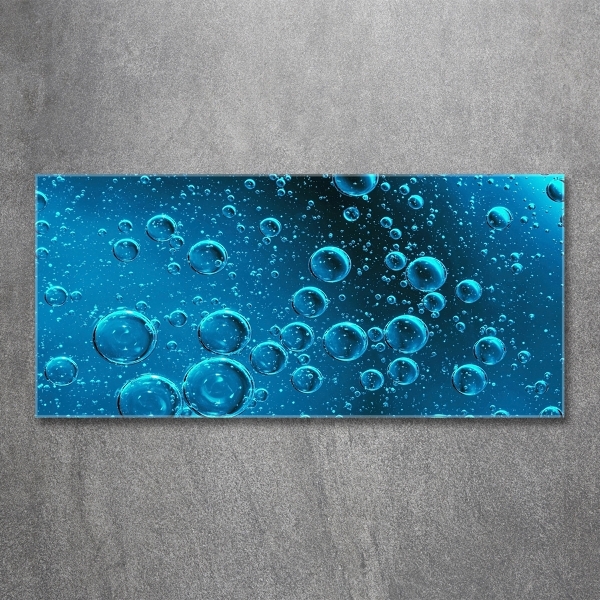 Schilderij glas Bellen onder water
