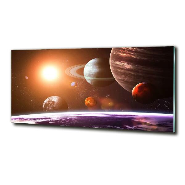 Schilderij glas Zonnestelsel