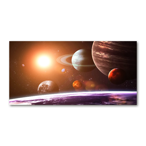 Schilderij glas Zonnestelsel