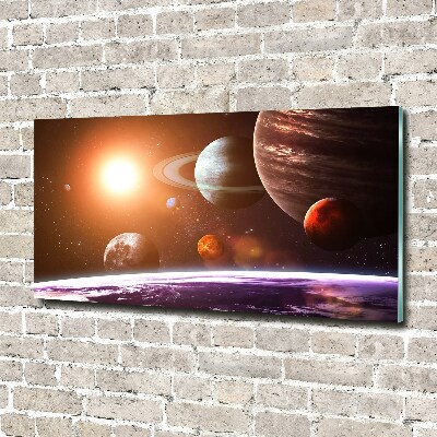 Schilderij glas Zonnestelsel