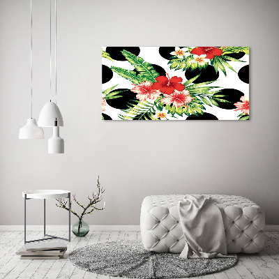 Foto schilderij op glas Hawaiiaanse bloemen