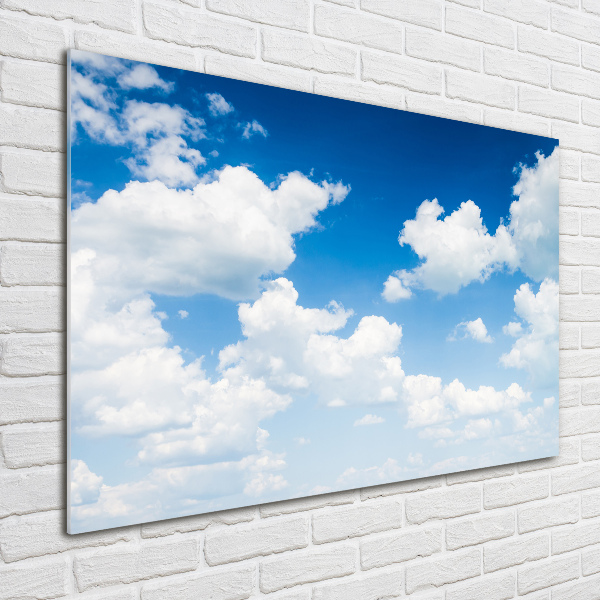Foto schilderij op glas Wolken aan de hemel