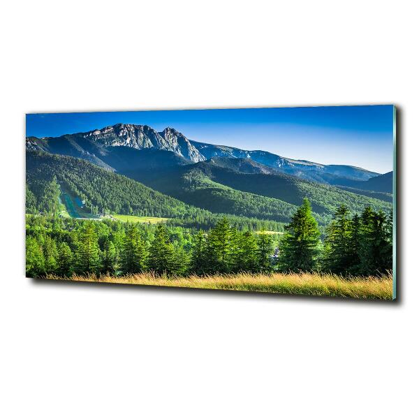 Glazen schilderij Skischans in het Tatragebergte