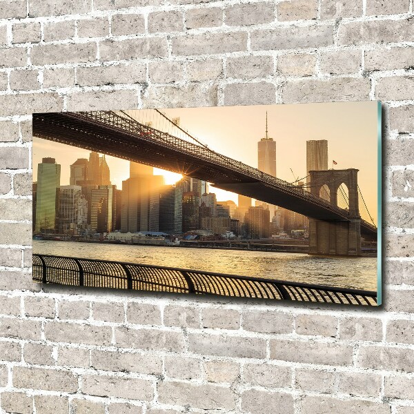 Foto schilderij op glas Brooklynbrug