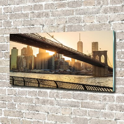 Foto schilderij op glas Brooklynbrug