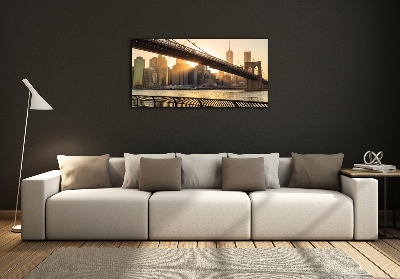 Foto schilderij op glas Brooklynbrug