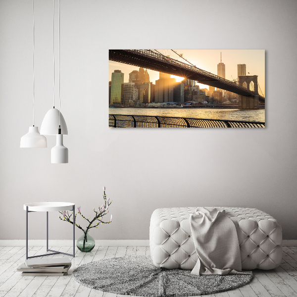 Foto schilderij op glas Brooklynbrug