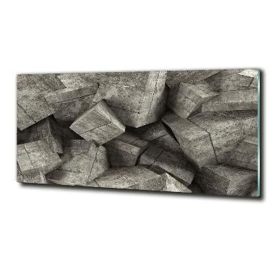 Schilderij glas Betonnen kubussen