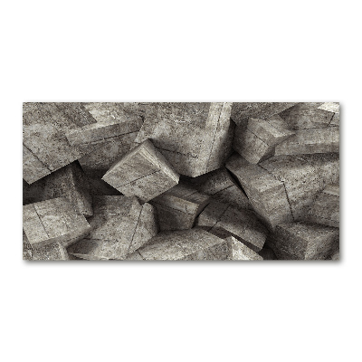 Schilderij glas Betonnen kubussen