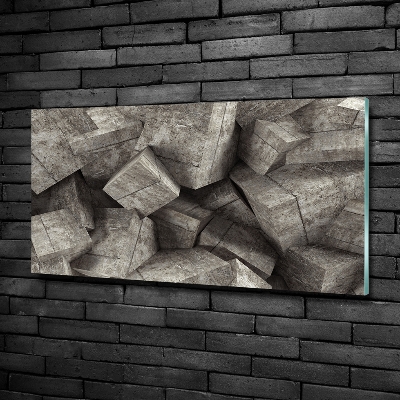 Schilderij glas Betonnen kubussen