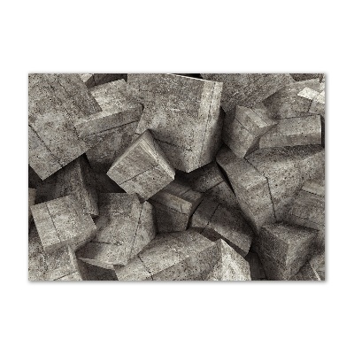 Schilderij glas Betonnen kubussen