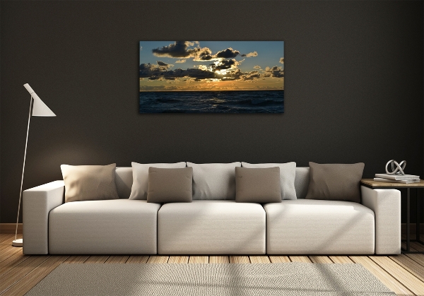 Glazen schilderij Zonsondergang boven de zee