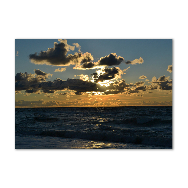 Glazen schilderij Zonsondergang boven de zee