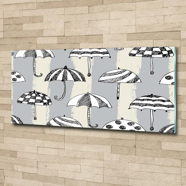 Schilderij op glas Paraplu's