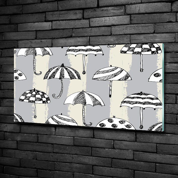 Schilderij op glas Paraplu's
