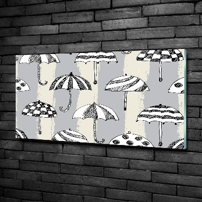 Schilderij op glas Paraplu's