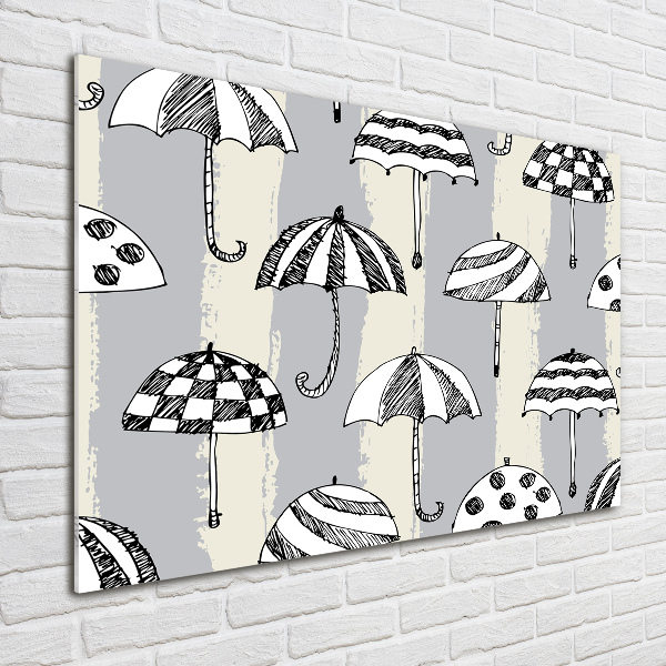 Schilderij op glas Paraplu's