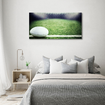 Glazen schilderij Rugbybal