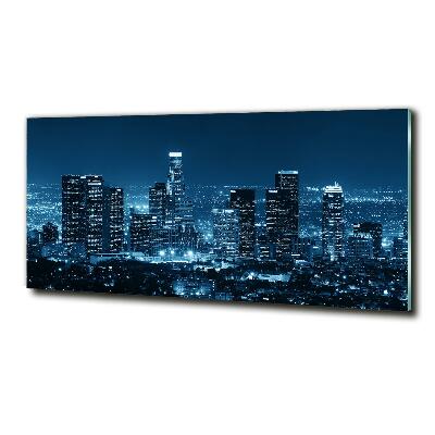 Schilderij op glas Los Angeles 's nachts