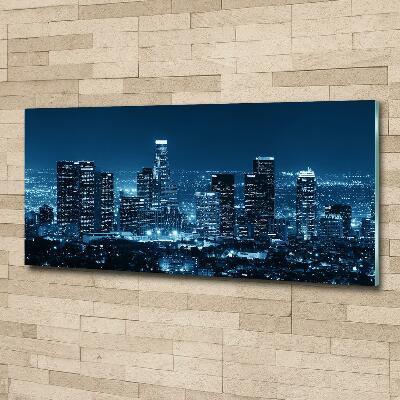 Schilderij op glas Los Angeles 's nachts