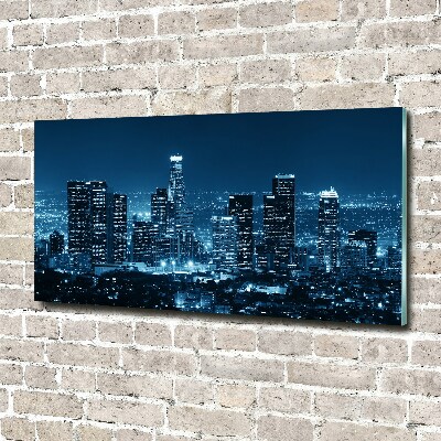 Schilderij op glas Los Angeles 's nachts